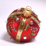 Eleanore julekule, rød, liten