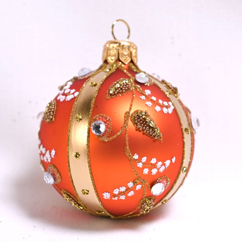 Eleanore julekule, oransje, liten