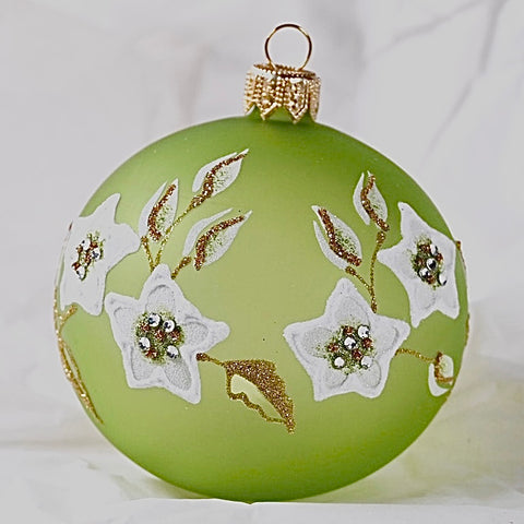 Også Wings springe Julerose lys grønn - jubileumskule – Glassklart by Tjelta - julekuler i  glass